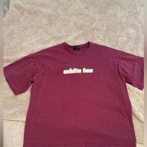 Maroon White Fox Tee